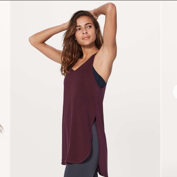 lululemon athletica Tops - Lululemon Side Story Tank Garnet Reg Women’s 6